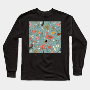 Flamingo and Toucan Long Sleeve T-Shirt